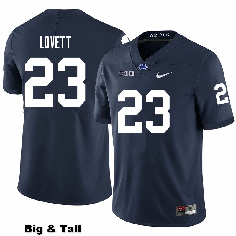 NCAA Nike Men's Penn State Nittany Lions John Lovett #23 College Football Authentic Big & Tall Navy Stitched Jersey FSF1398XK
